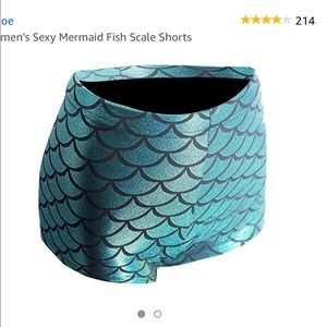 Mermaid rave shorts